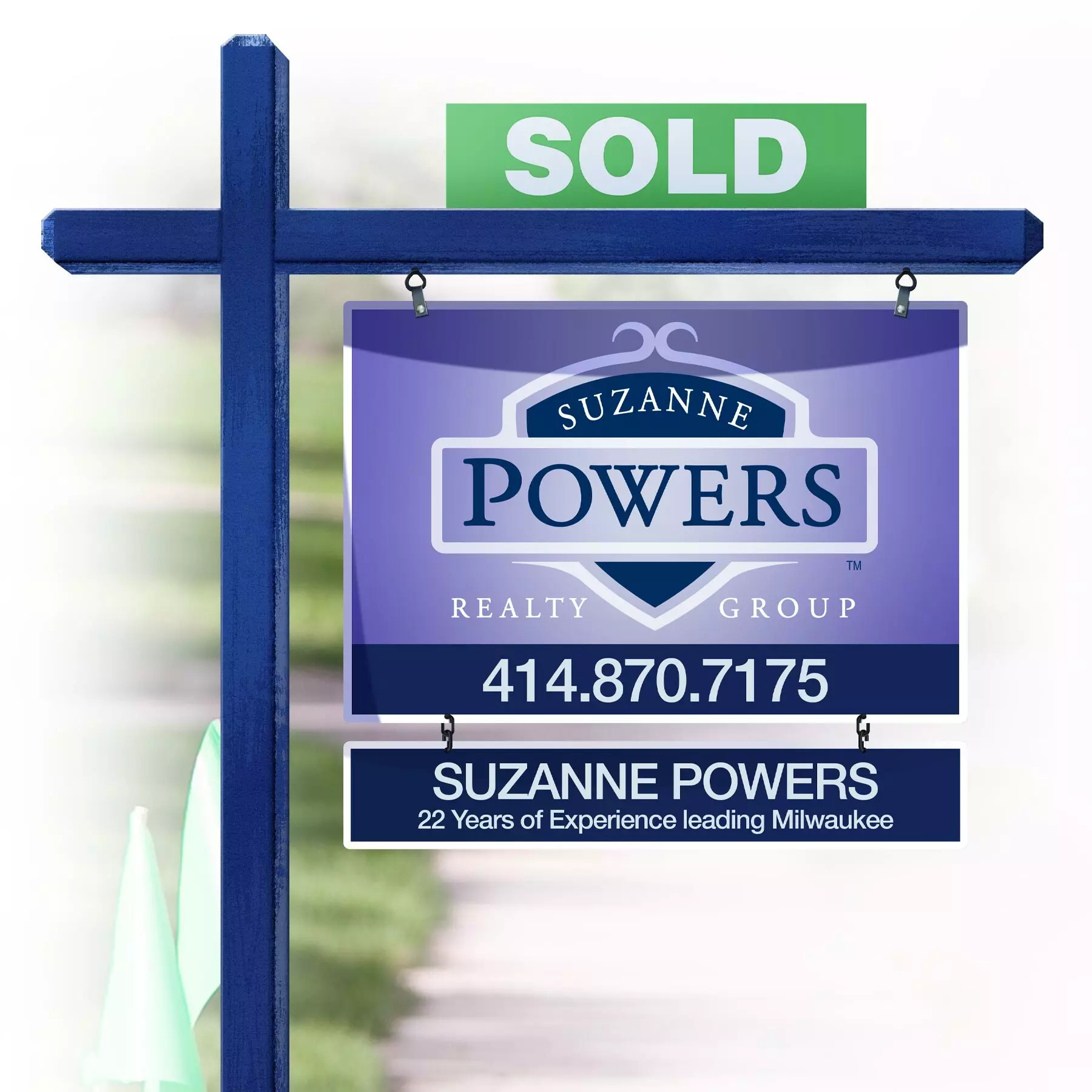 Powers Realty Group Purple Sign